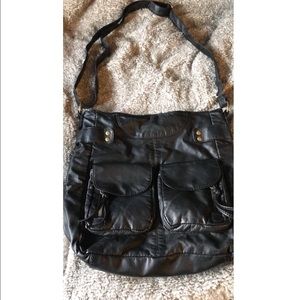 Black leather Satchel